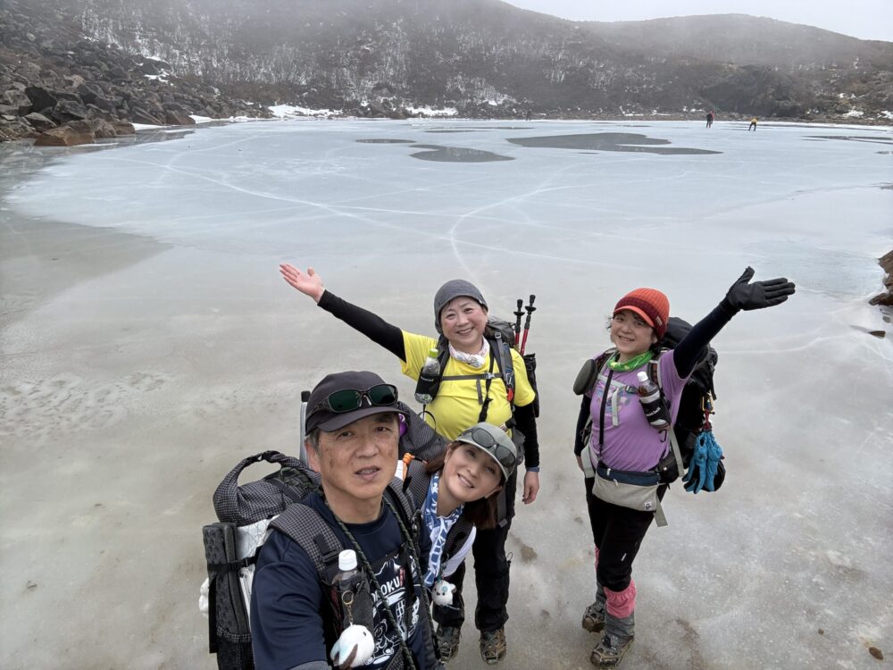 今季最後、ガラスの上の散歩道。
